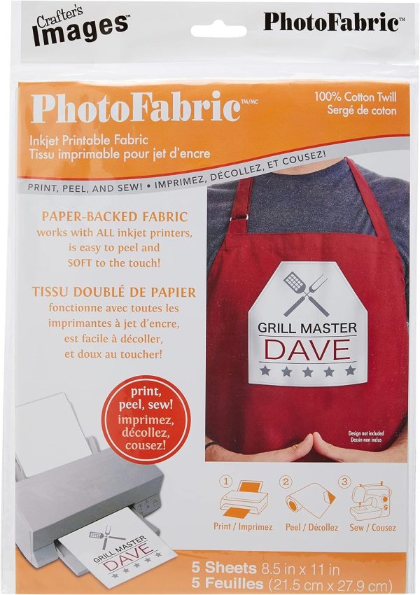 Photofabric 100% Cotton Twill 21.6cm x 27.9cm