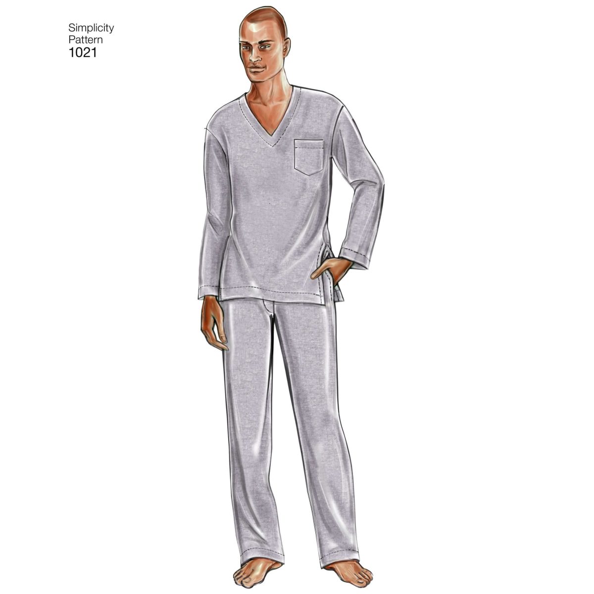 Simplicity Sewing Pattern 1021 Men's Classic Pyjamas & Robe