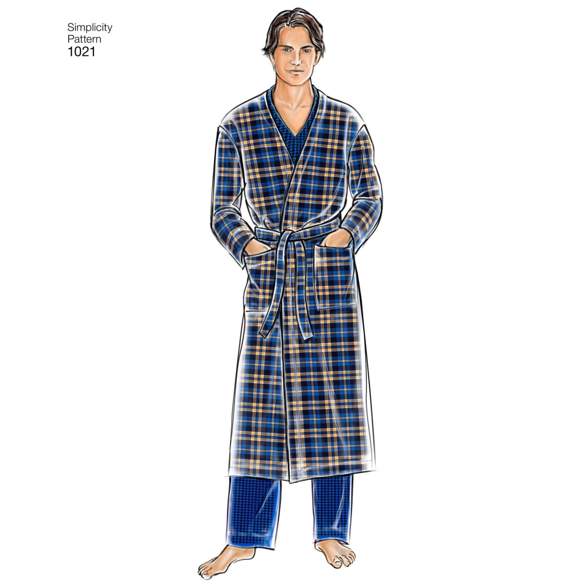 Simplicity Sewing Pattern 1021 Men's Classic Pyjamas & Robe