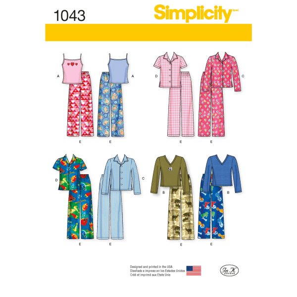 Simplicity Sewing Pattern 1043 Child's, Girls' and Boys' Separates