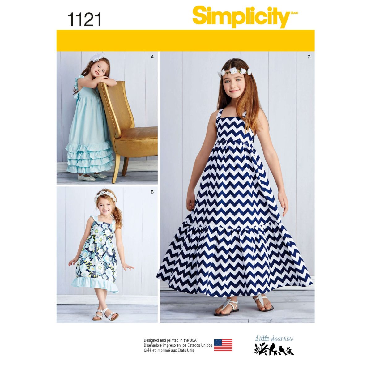 Simplicity Sewing Pattern 1121 Child's and Girls' Pullover Dresses