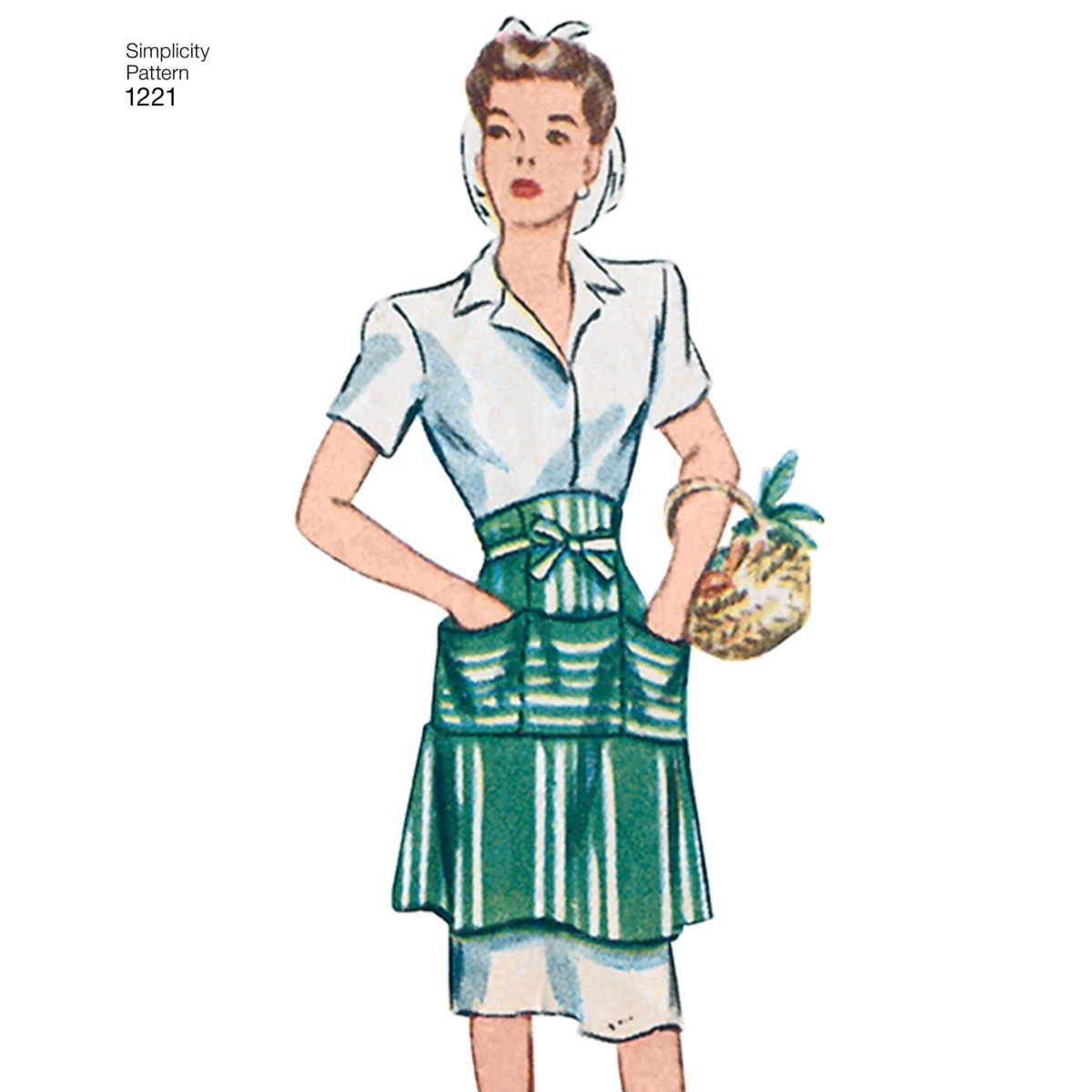 Simplicity Sewing Pattern 1221 Misses' Vintage Aprons
