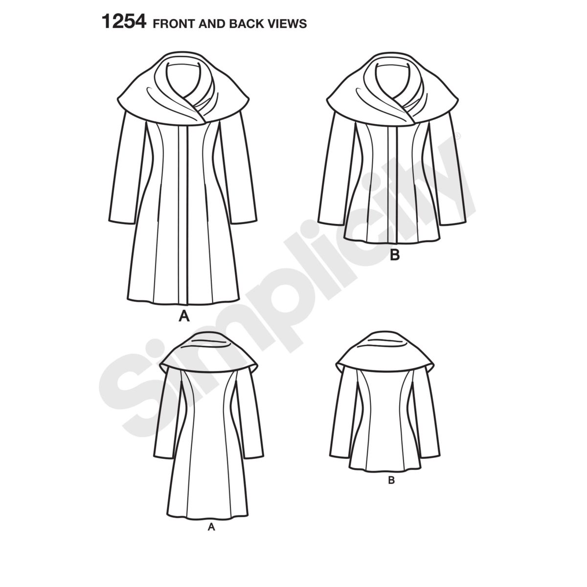 Simplicity Sewing Pattern 1254 Misses' Leanne Marshall Easy Lined Coat or Jacket