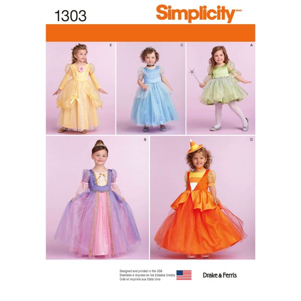 Simplicity Sewing Pattern S1303 Toddlers' and Child's Costumes