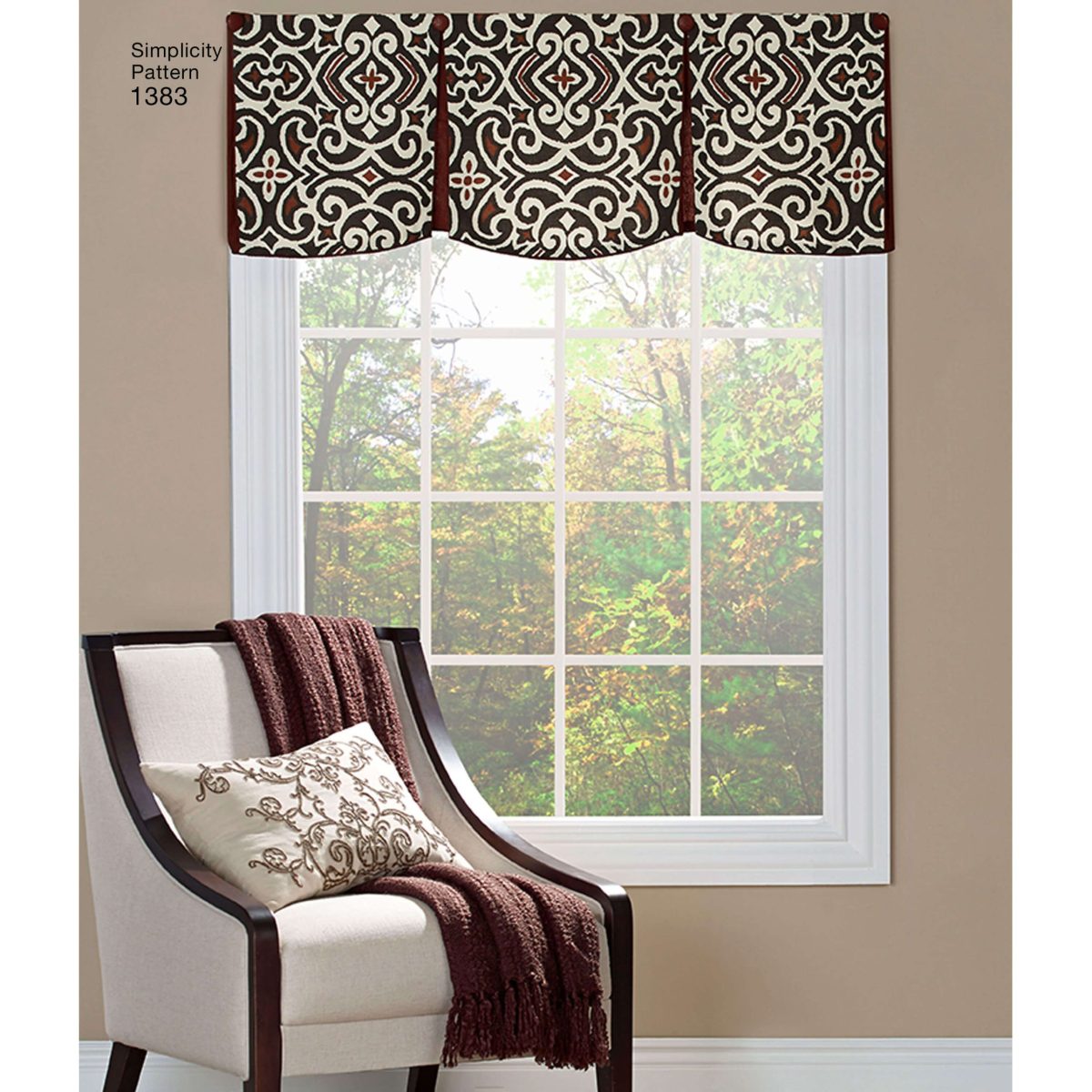 Simplicity Sewing Pattern 1383 Valances for 36" to 40" Wide Windows
