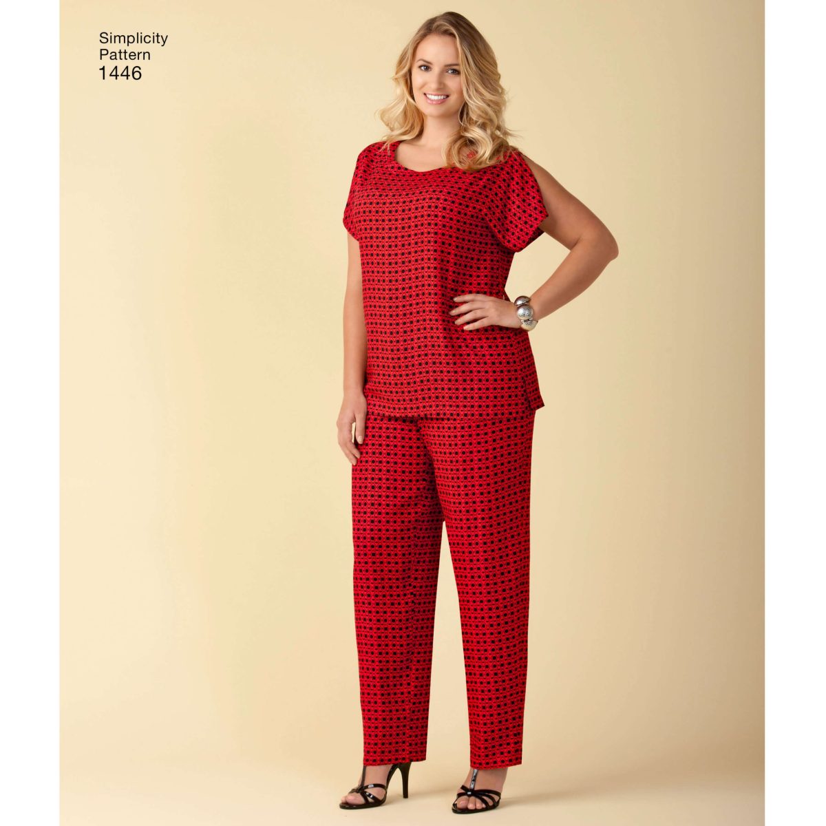 Simplicity Sewing Pattern 1446 Six Made Easy Pull on Tops and Trousers or Shorts for Plus Size