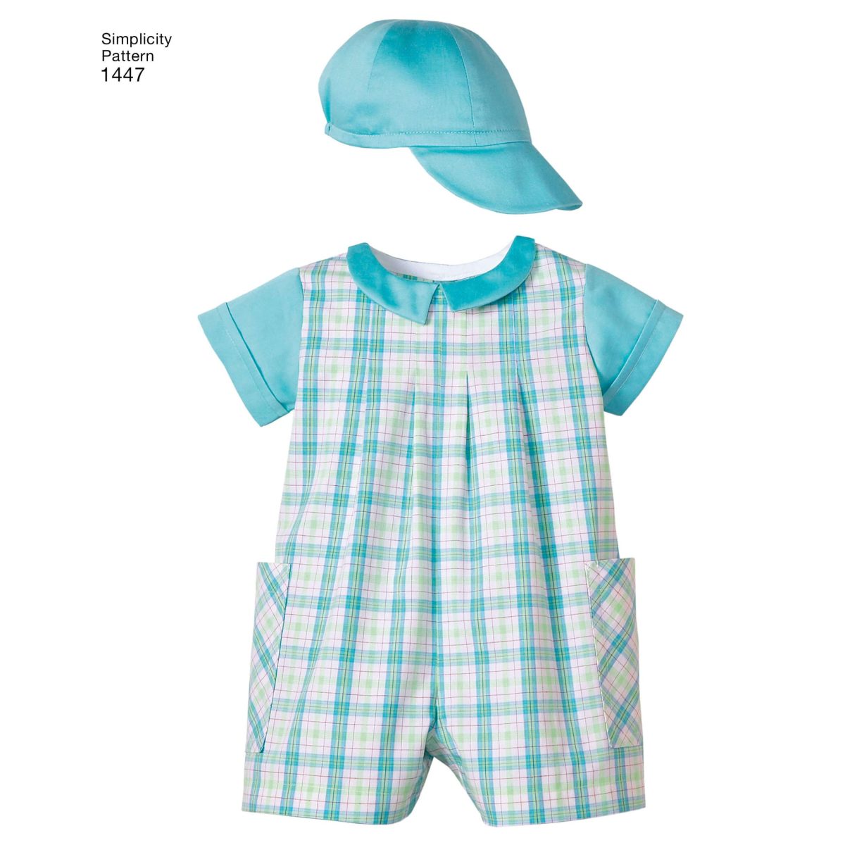 Simplicity Sewing Pattern 1447 Babies' Romper, Dress, Top, Panties and Hats