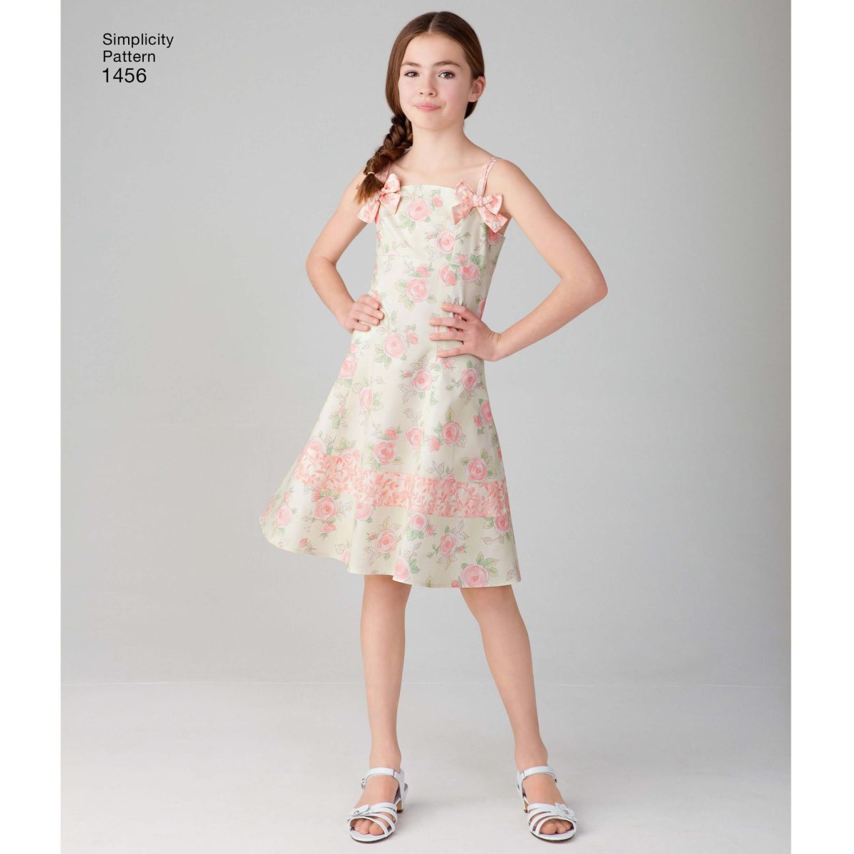 Simplicity Sewing Pattern 1456 Child's and Girls' Dress with Bodice Variations and Hat
