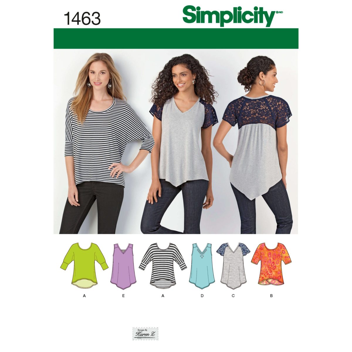 Simplicity Sewing Pattern 1463 Misses' Knit Tops