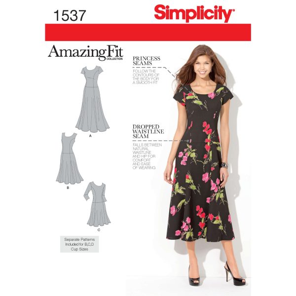 Simplicity Sewing Pattern 1537 Misses' and Plus Size Amazing Fit Dress