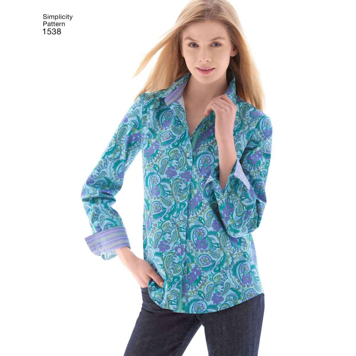 Simplicity Sewing Pattern 1538 Misses' Button Front Shirt sizes 6 - 22