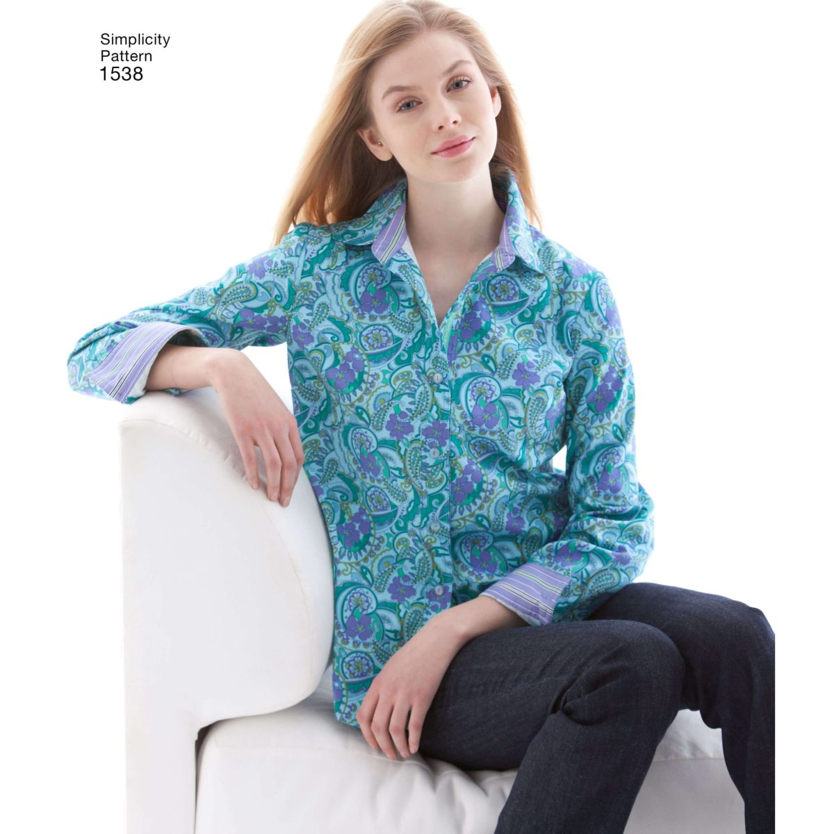 Simplicity Sewing Pattern 1538 Misses' Button Front Shirt sizes 6 - 22