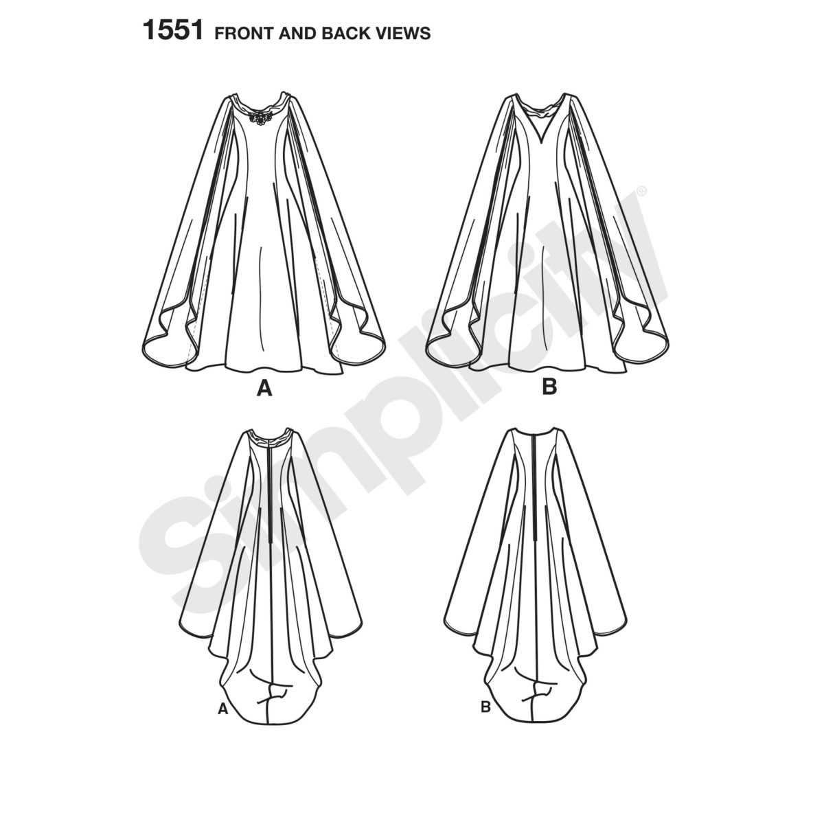 Simplicity Sewing Pattern 1551 Misses' Costumes