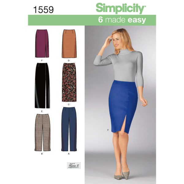 Simplicity 1165 Misses Slim Pull-On Pants, Shorts in 2 Styles Easy Sew Size:  R5 (14-16-18-20-22) : : Home