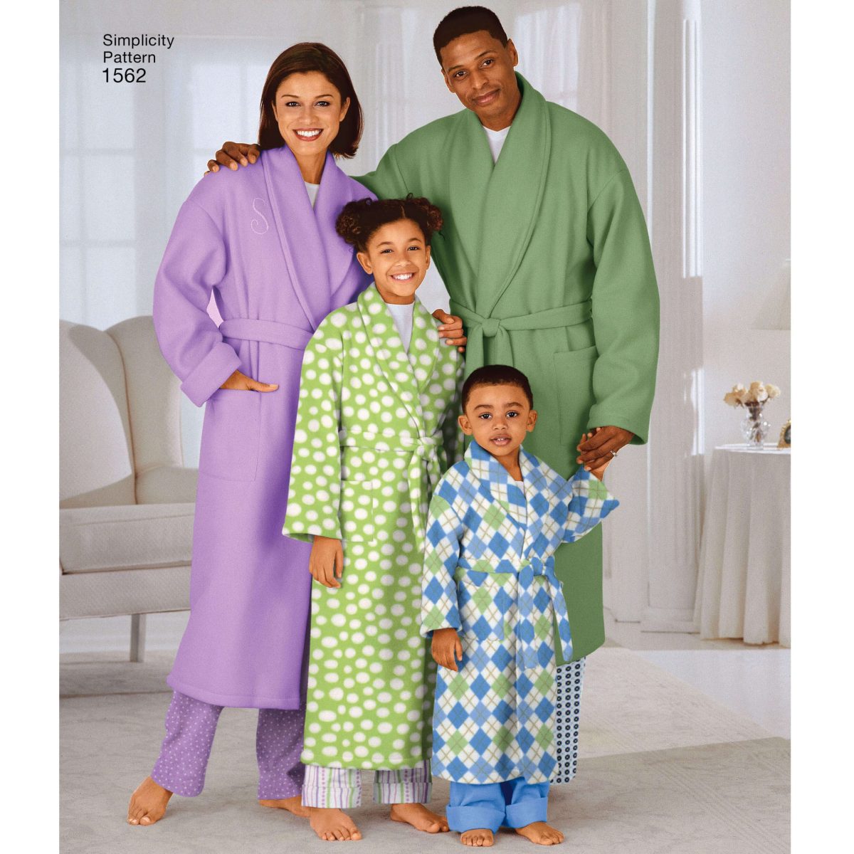 Simplicity Sewing Pattern 1562 Child's, Teens' and Adults' Robe and Belt