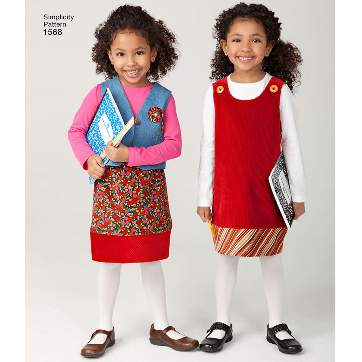 Simplicity Sewing Pattern 1568 Child's Jumper, Vest, Trousers and Skirt