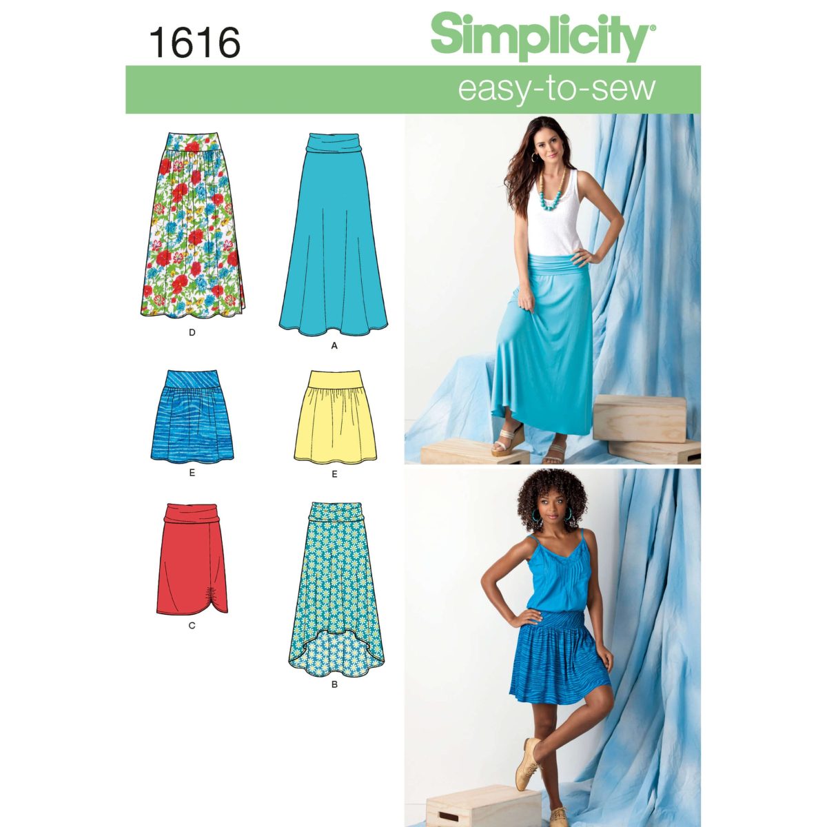 Simplicity Sewing Pattern 1616 Misses' Knit or Woven Skirts