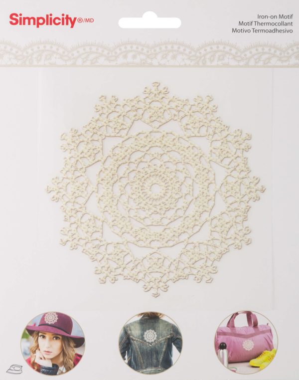 LARGE DOILY EFFECT MOTIF - WHITE