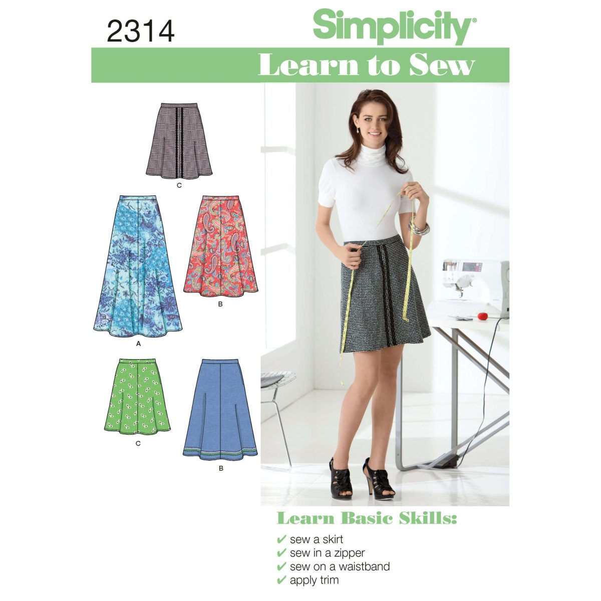 Simplicity Sewing Pattern 2314 Misses' Skirts