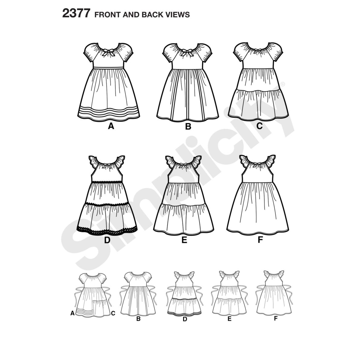 Simplicity Sewing Pattern 2377 Child's Dresses