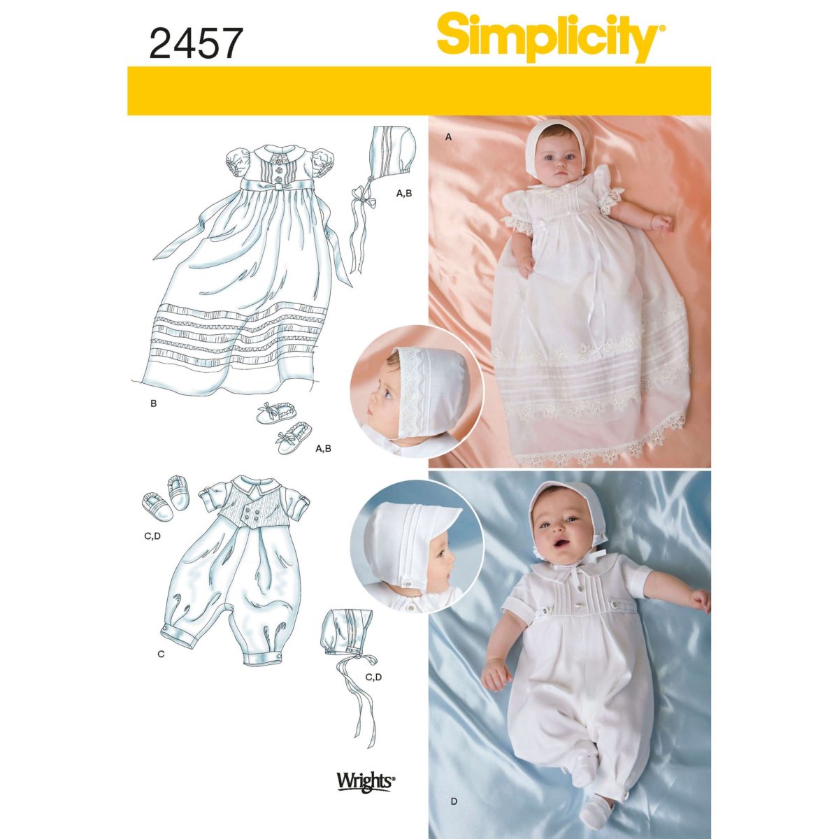 Simplicity Sewing Pattern 2457 Babies' Special Occasion