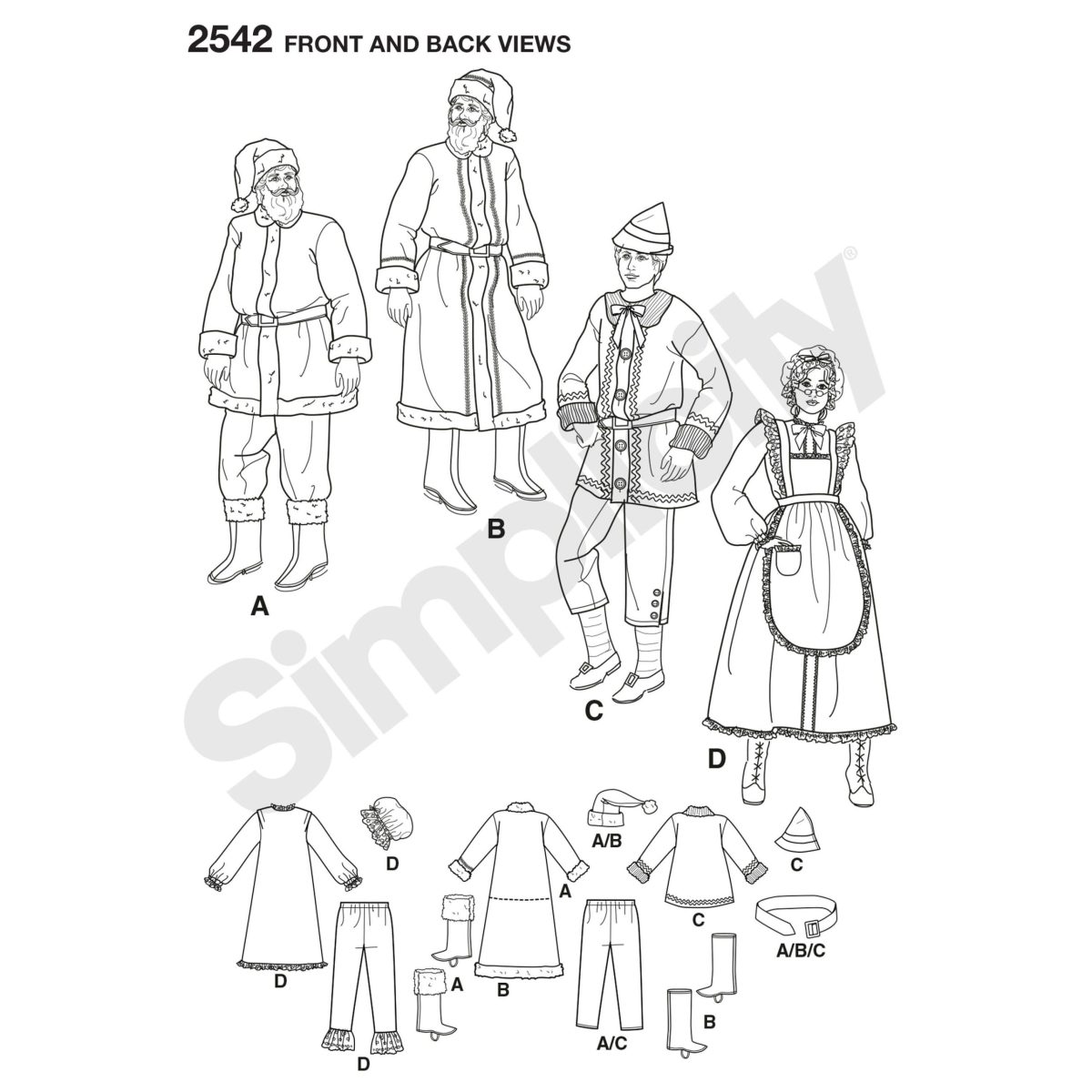 Simplicity Sewing Pattern 2542 Adult Costumes