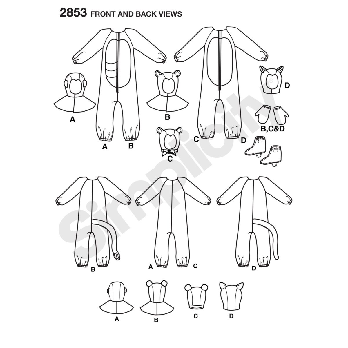 Simplicity Sewing Pattern 2853 Adult Costumes