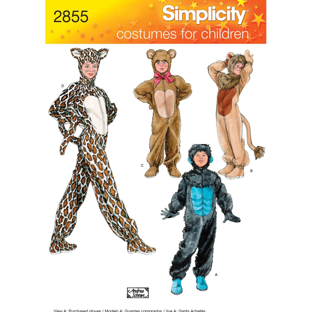 Simplicity Sewing Pattern 2855 Child, Boy & Girl Costumes