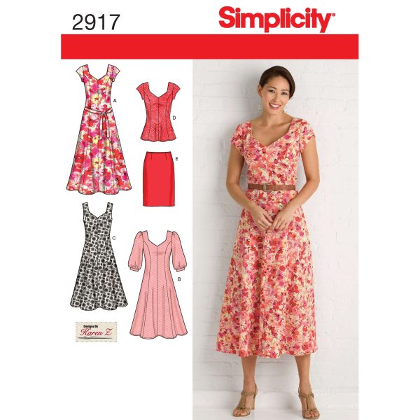 Simplicity Sewing Pattern 2917 Misses' & Plus Size Dresses