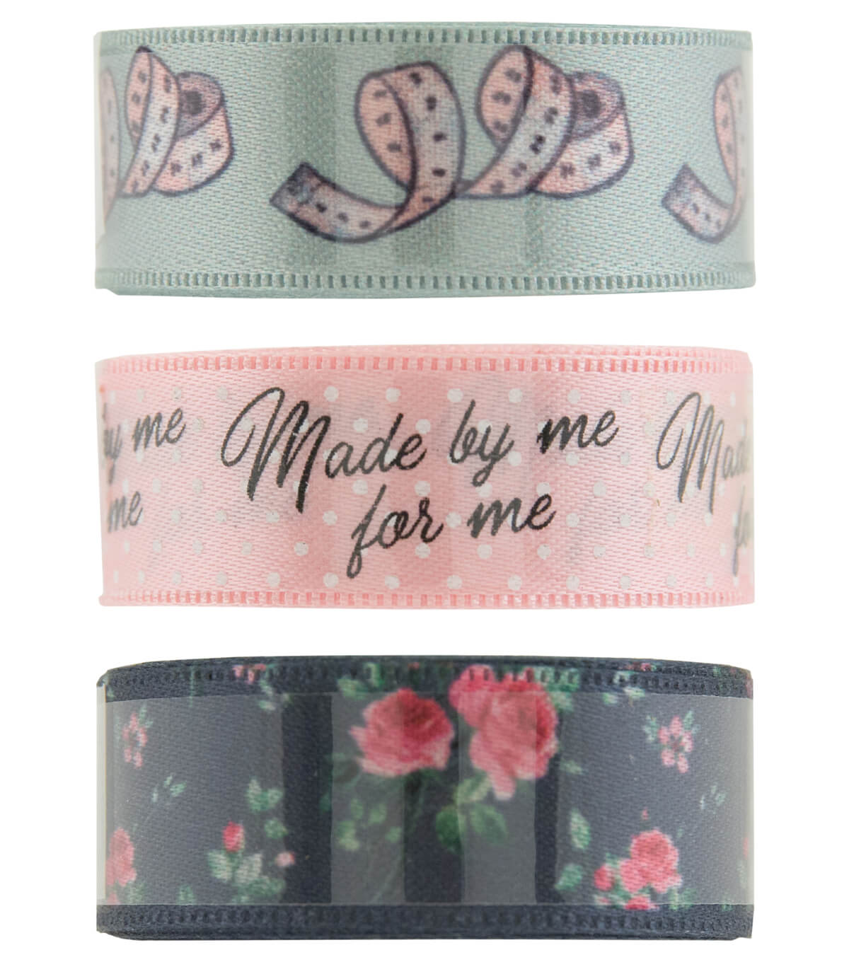 SIMPLICITY VINTAGE CARDED RIBBON 3PK - MADE FOR ME