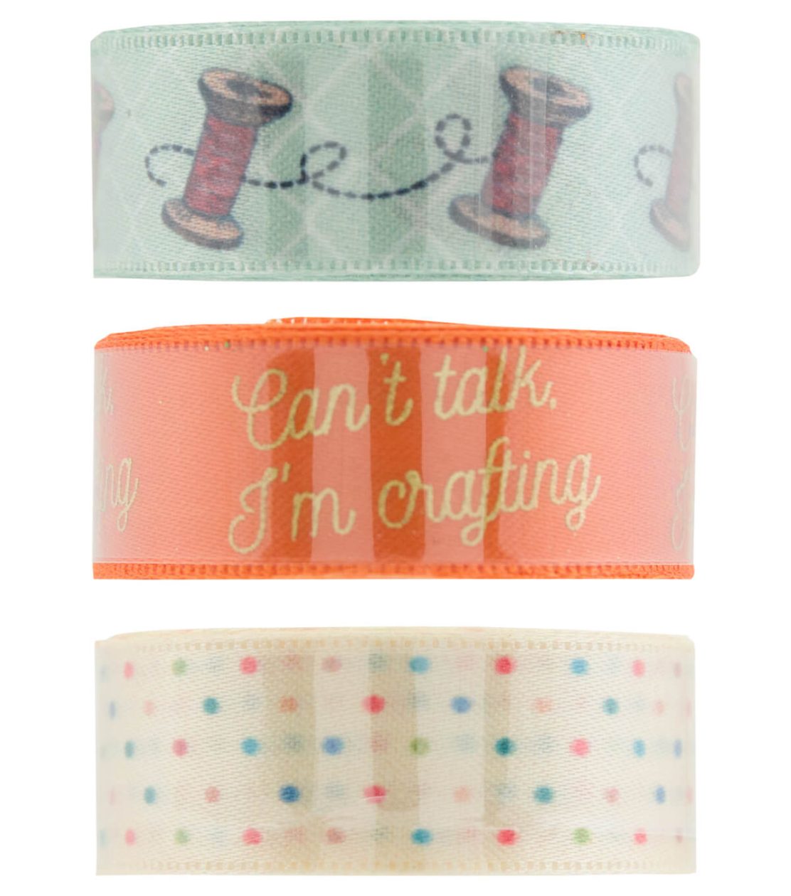 SIMPLICITY VINTAGE CARDED RIBBON 3PK - CAN'T TALK