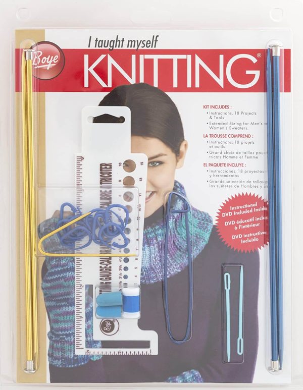 I TAUGHT MYSELF KNITTING KIT WITH DVD