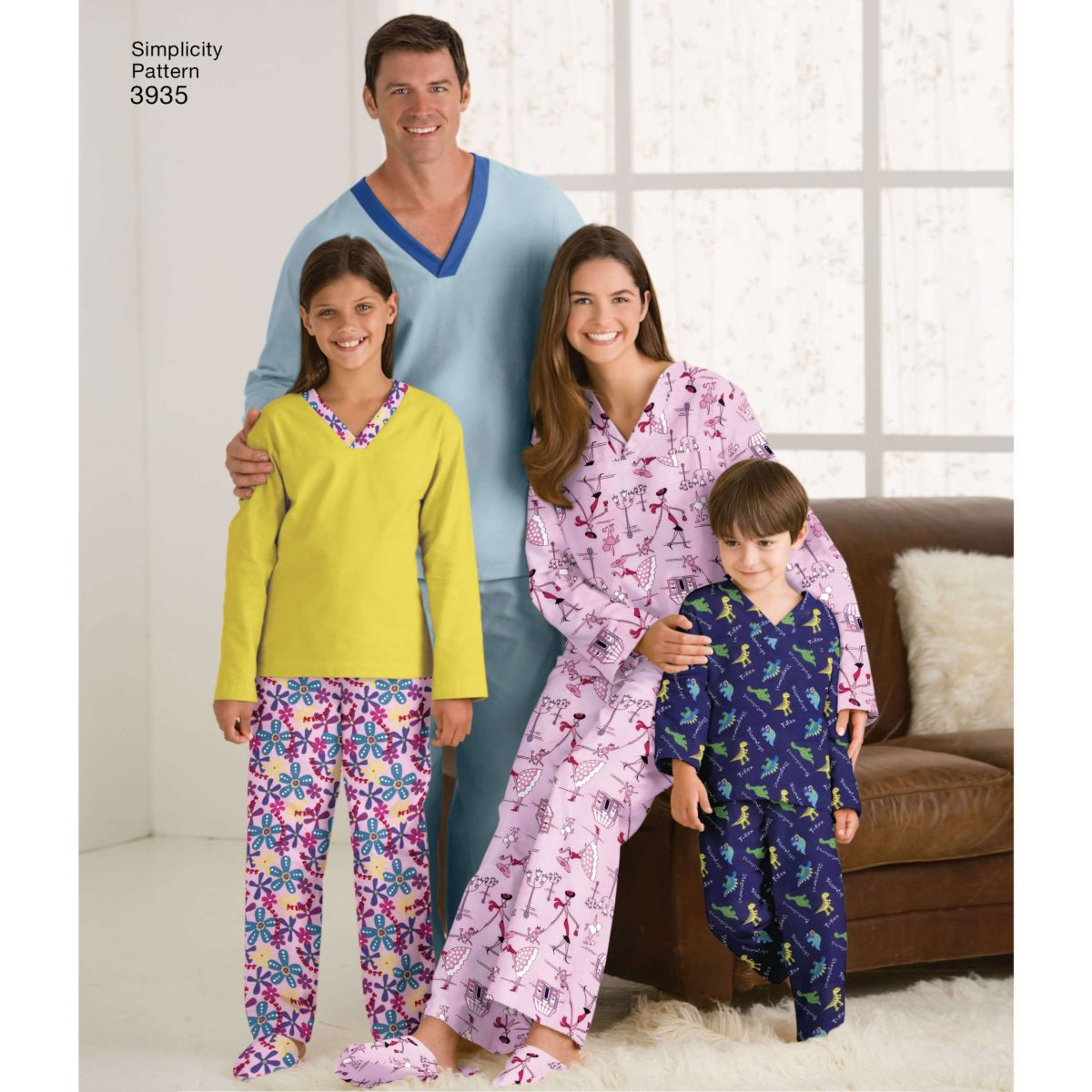 Simplicity Sewing Pattern 3935 Child, Teen & Adult Sleepwear