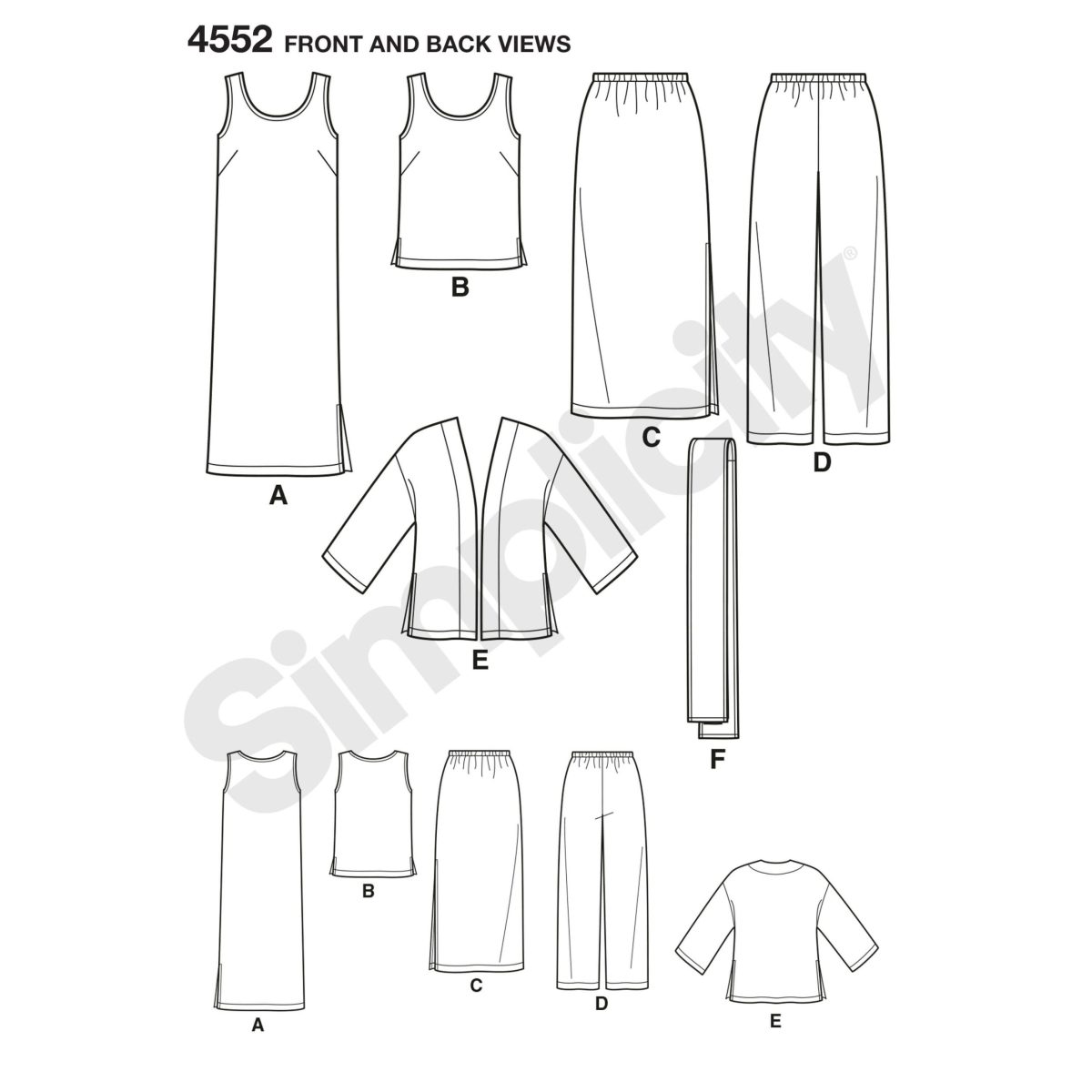 Simplicity Sewing Pattern 4552 Misses' & Plus Size Coordinates