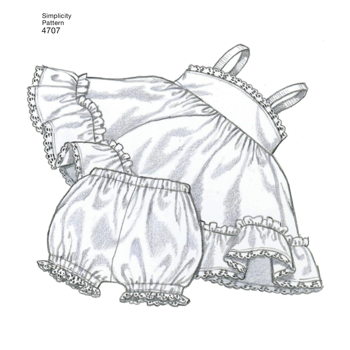 Simplicity Sewing Pattern 4707 15" Baby Doll Clothes