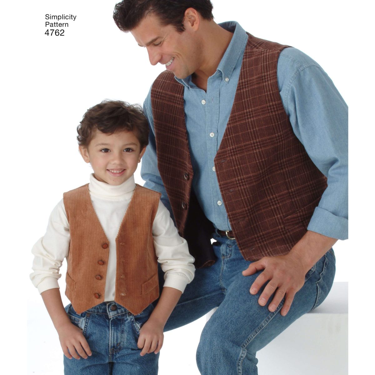 Simplicity Sewing Pattern 4762 Boys and Men Vests and Ties