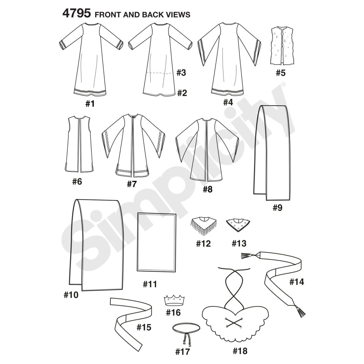 Simplicity Sewing Pattern 4795 Women's, Men & Teen Costumes