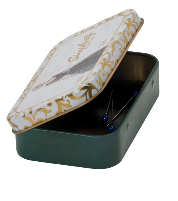 SIMPLICITY VINTAGE MAGNETIC NOTIONS TIN - PATTERNED