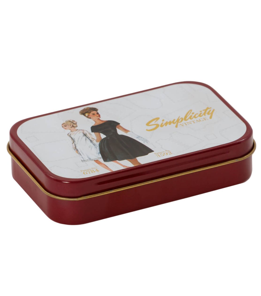 SIMPLICITY VINTAGE MAGNETIC NOTIONS TIN - RED
