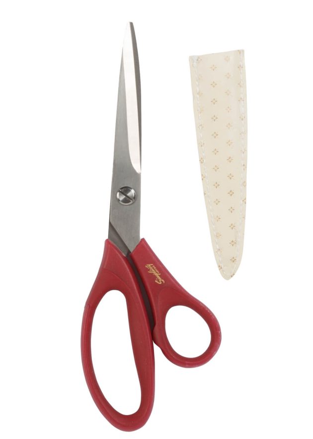 SIMPLICITY VINTAGE LARGE SCISSORS WITH PLEATHER COVER