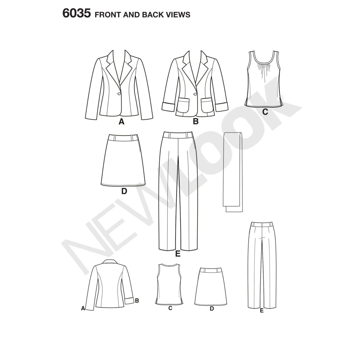 New Look Sewing Pattern N6035 Misses' Coordinates