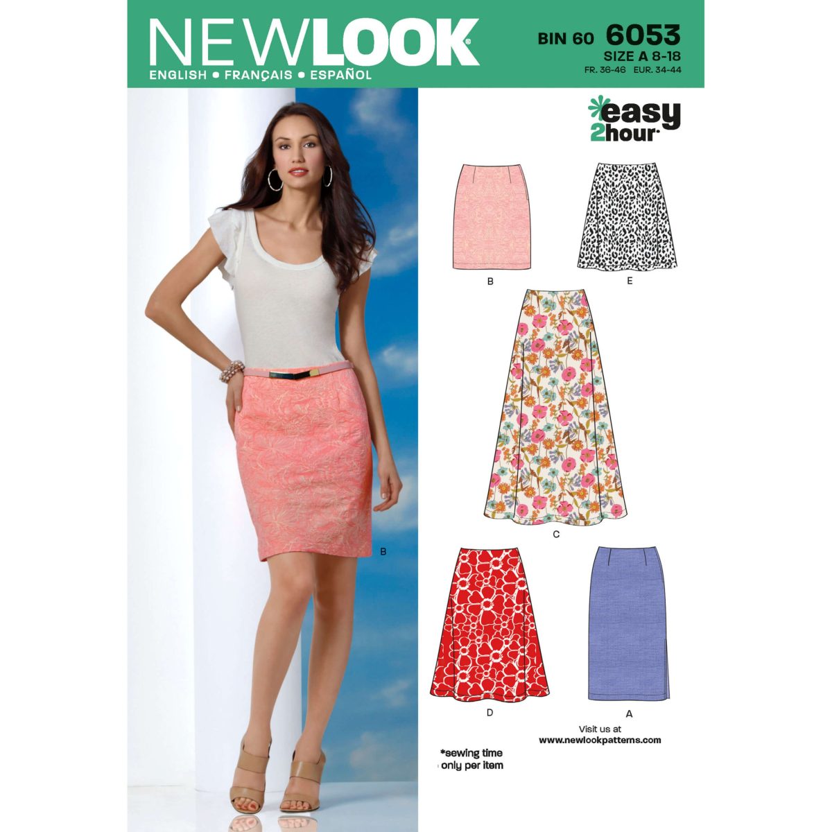 New Look Sewing Pattern N6053 Misses' Skirts