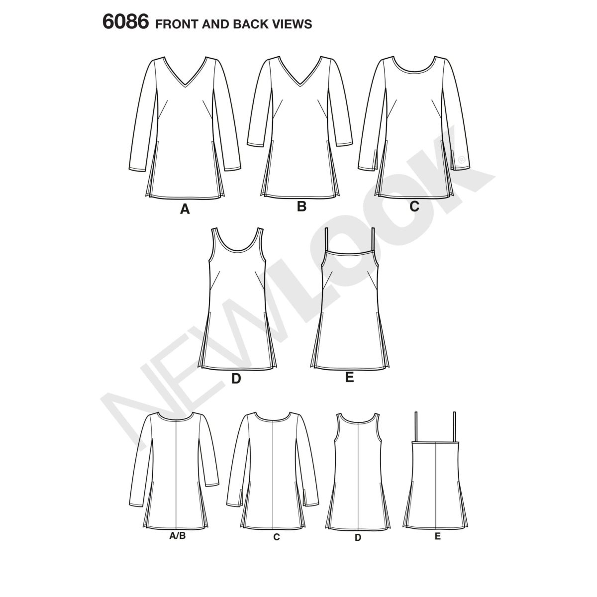 New Look Sewing Pattern N6086 Misses' Tops
