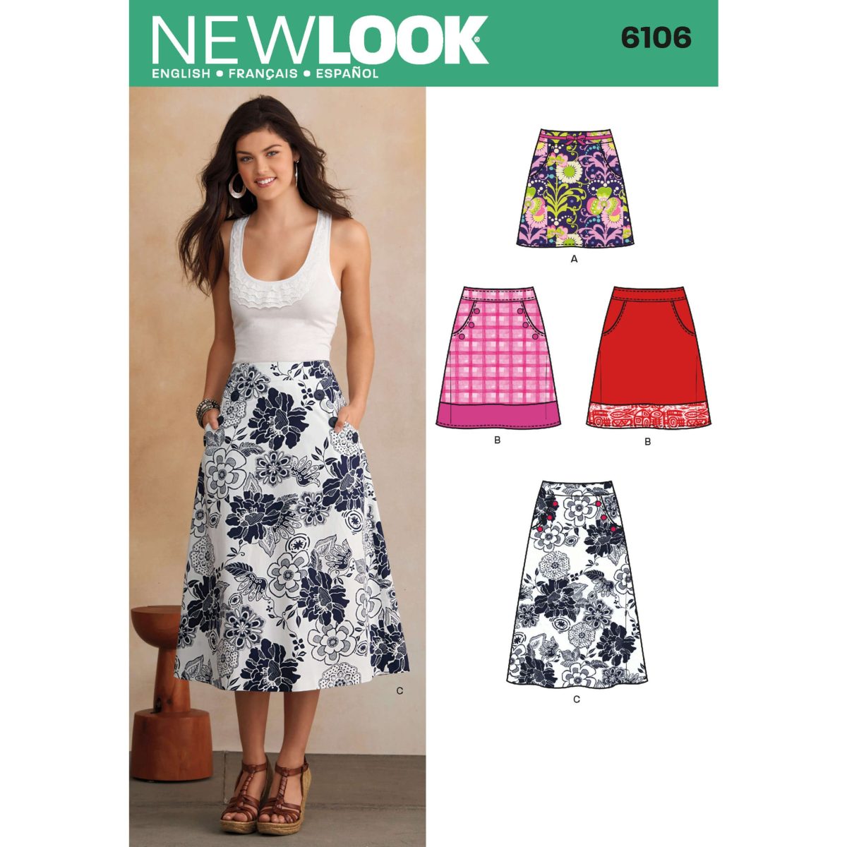 New Look Sewing Pattern N6106 Misses' Skirts