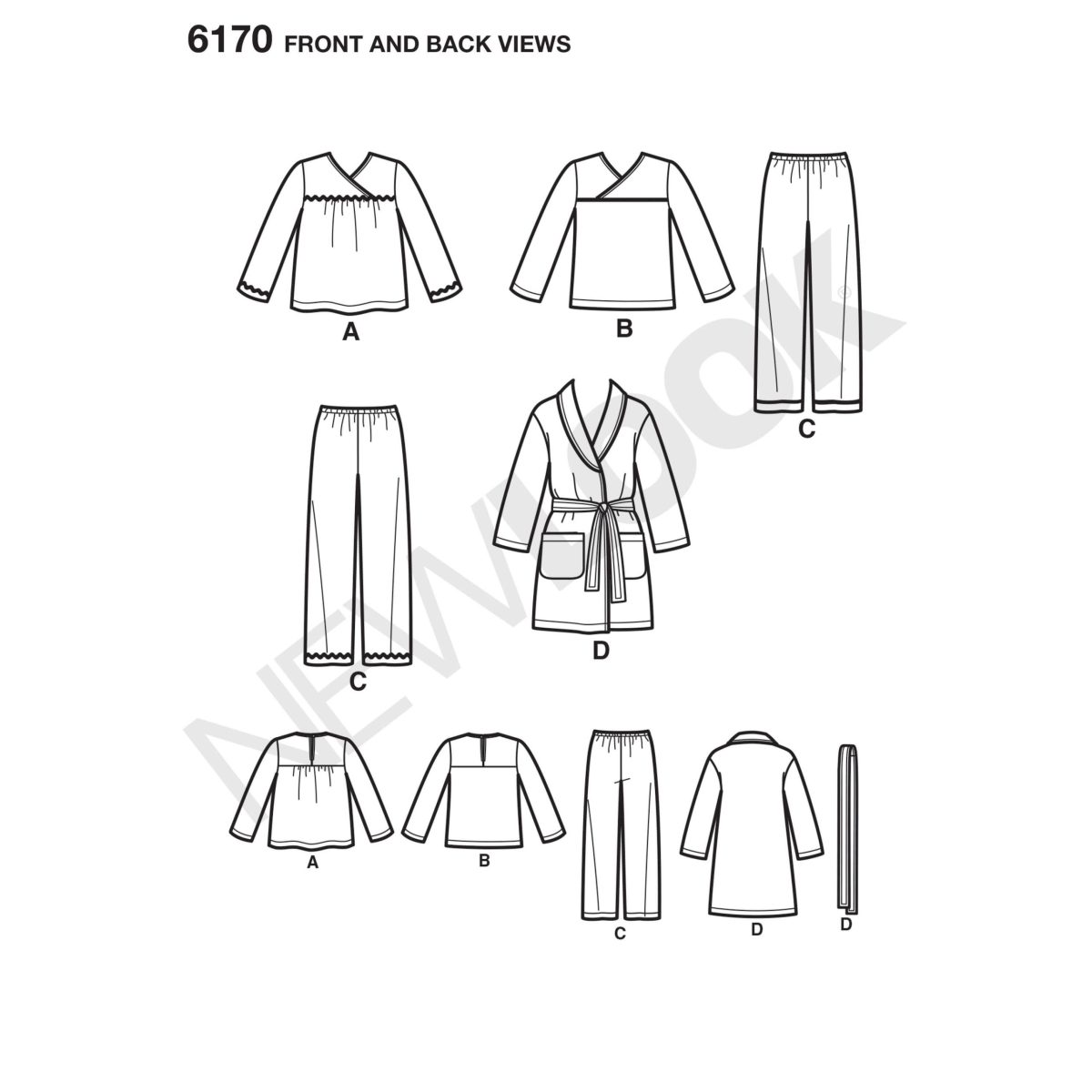 New Look Sewing Pattern N6170 Toddler's and Child's Pyjamas
