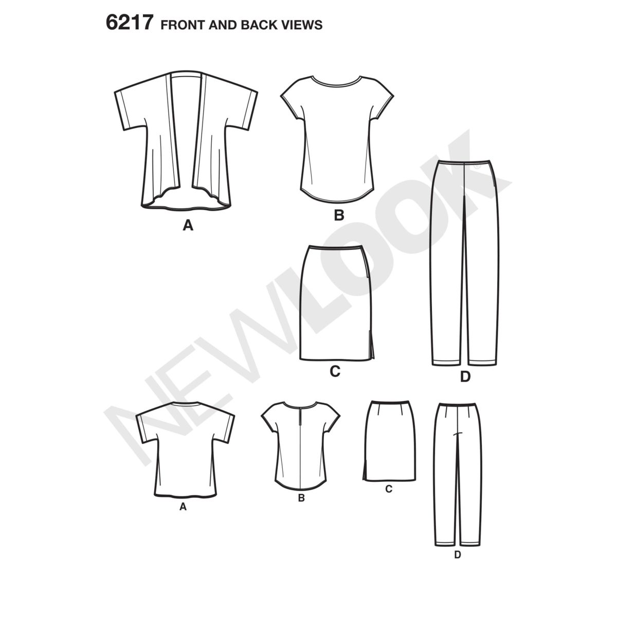 New Look Sewing Pattern N6217 Misses' Coordinates