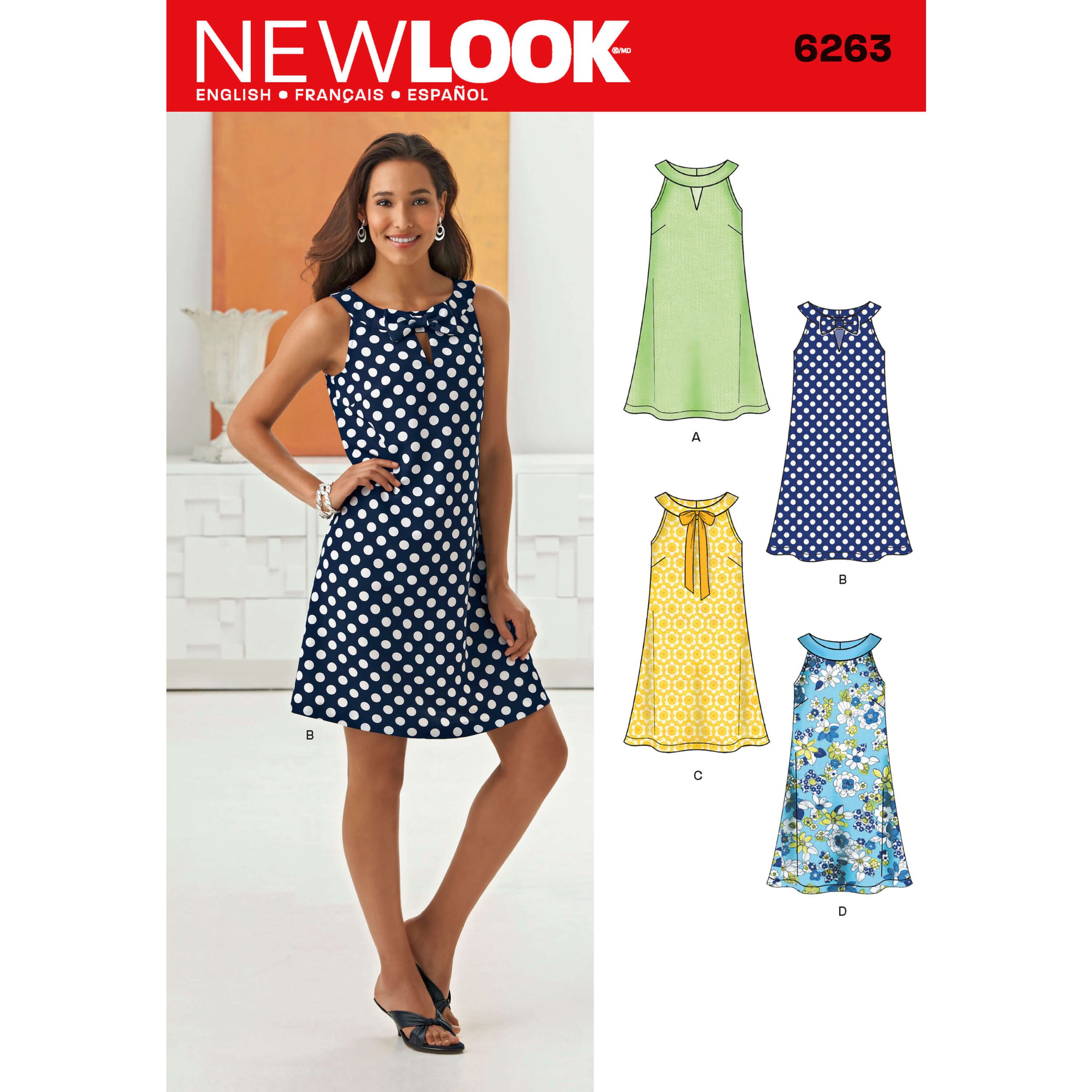 New Look Sewing Pattern N6263 Misses' A- Line Dress - Sewdirect