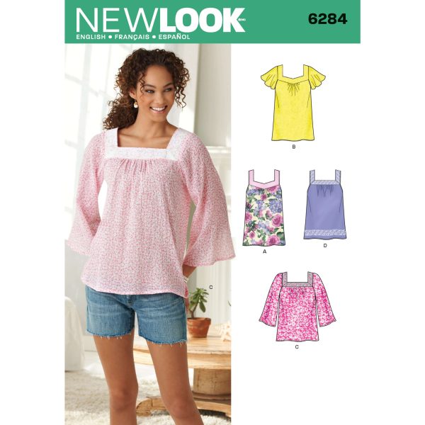 New Look Sewing Pattern N6284 Misses' Pullover Top in Two Lengths