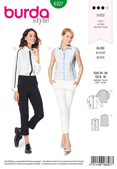 Burda Style Pattern 6327 Misses' shirt