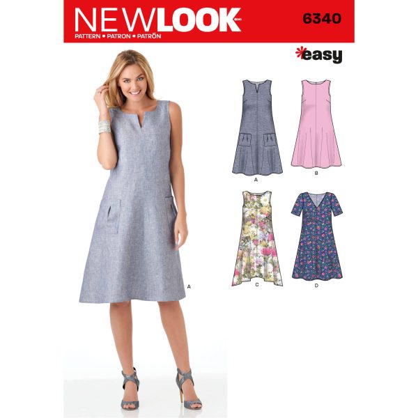 New Look Sewing Pattern N6340 Misses' Easy Dresses